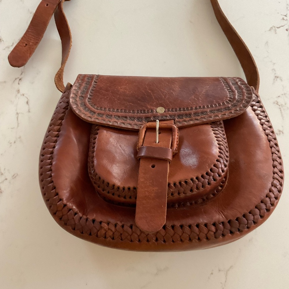 Brown Leather Crossbody Bag